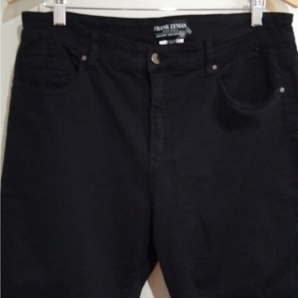 💐Frank Lyman XL black jeans with faux pearl and clear gem ends - Picture 6 of 6